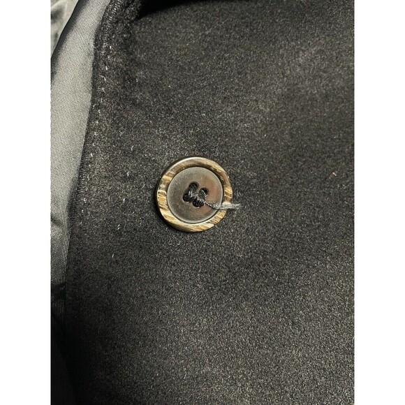 MaxMara Wome's Black Wool Pea Coat Three Buttons Size 8 - Picture 16 of 16